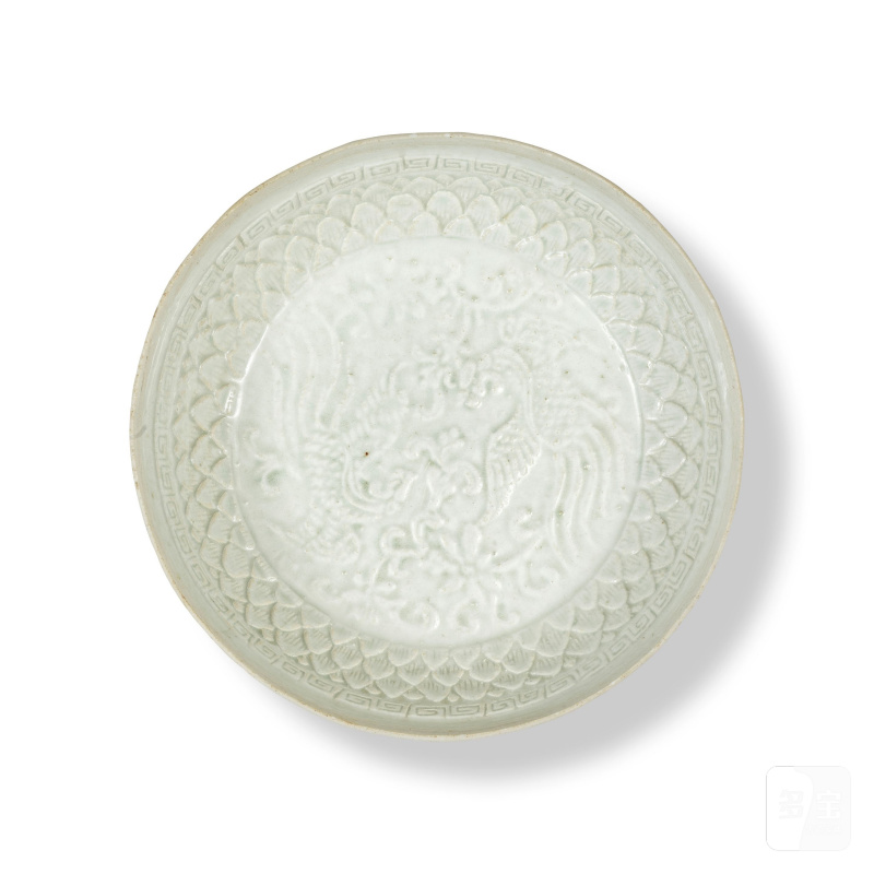 北宋 青白釉印穿花鳳紋碟一對 | RARE PAIRE DE COUPELLES EN PORCELAINE QINGBAI - 图8